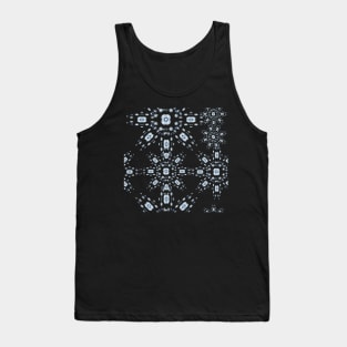 Blue Flower Abstract Tank Top